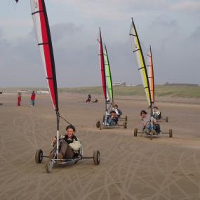 Have a fun on beach on blow kart.